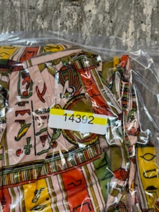 THE AFRICAN VILLAGE Women's Vintage Egyptian Print Jumpsuit Size 2X - Picture 4 of 4